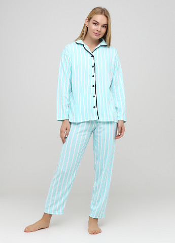 Мятная всесезон пижама (рубашка, брюки) реглан + брюки Glisa