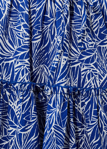 Синяя кэжуал с абстрактным узором юбка KOTON а-силуэта (трапеция)