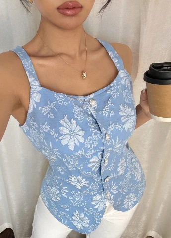 Блакитна блуза SHEIN