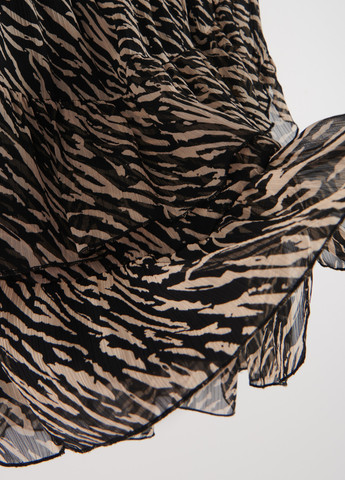 Бежевая кэжуал с абстрактным узором юбка Reserved клешированная