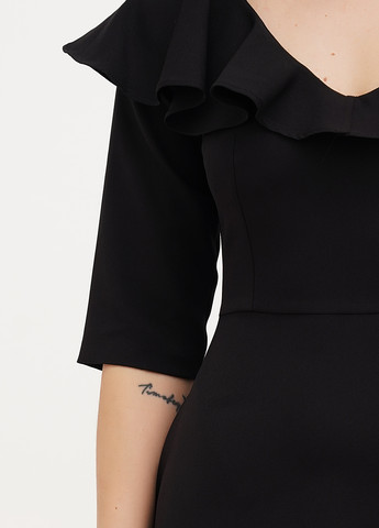 Черное кэжуал платье Babylon однотонное