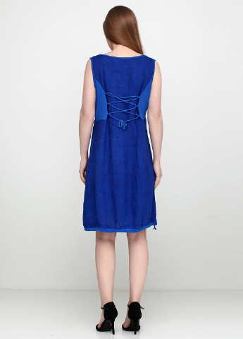 Світло-синя кежуал платье Puro Lino меланжева