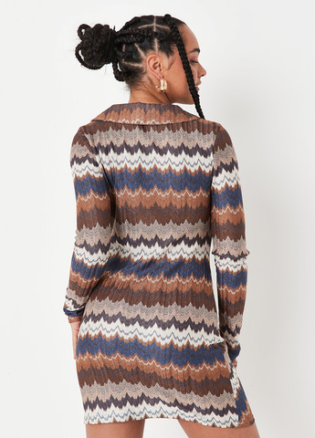 Комбинированное кэжуал платье рубашка Missguided с геометрическим узором