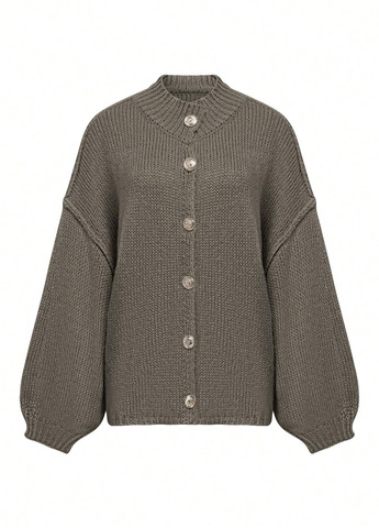 Коричневый демисезонный кардиган SHEIN