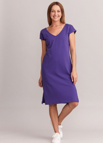 Фіолетова кежуал плаття, сукня сукня-футболка Promin. однотонна