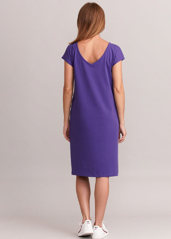 Фиолетовое кэжуал платье платье-футболка Promin. однотонное