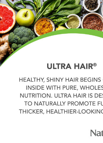 Комплекс для шкіри, волосся і нігтів Nature's Plus Ultra Hair For Men & Women 120 Tablets Natures Plus (256455221)