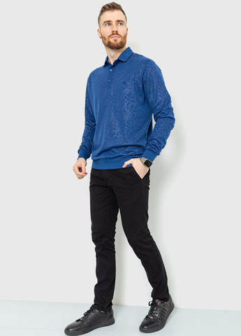 Синяя футболка-поло для мужчин Ager с абстрактным узором