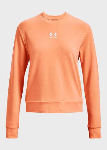 Свитшот Under Armour - Прямой крой логотип оранжевый спортивный полиэстер, трикотаж - (257947525)
