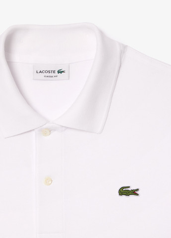 Белая футболка-поло для мужчин Lacoste с логотипом