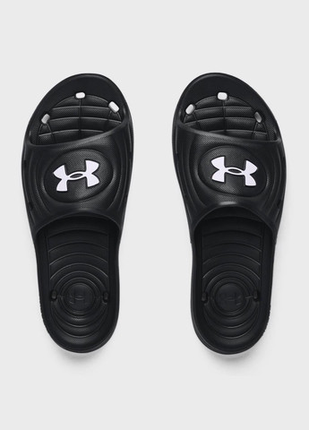 Черные спортивные, пляжные шлепанцы 3023758-001 Under Armour