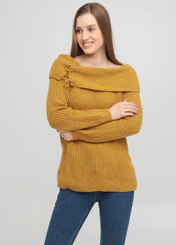 Горчичный демисезонный свитер Quiz
