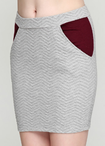 Светло-серая кэжуал однотонная юбка Scandinavian мини