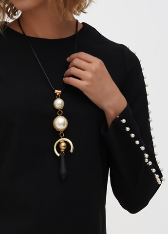 Чорна кежуал сукня Sassofono однотонна