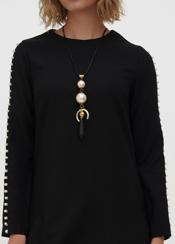 Чорна кежуал сукня Sassofono однотонна