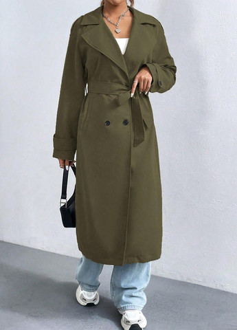 Плащ SHEIN тренчкот на пуговицах демисезон (366071439)