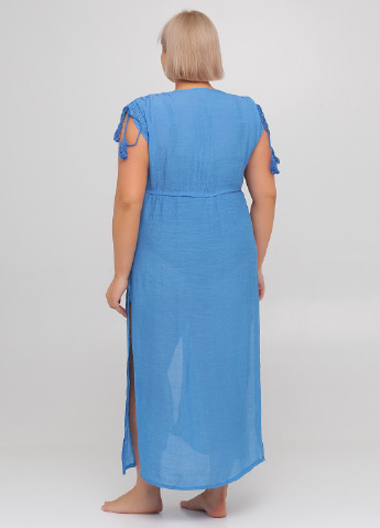 Светло-синее пляжное платье Huge однотонное