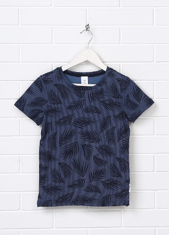 Темно-синяя летняя футболка с коротким рукавом Senti