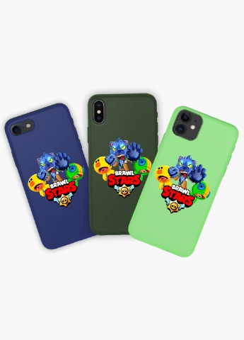 Чохол силіконовий Apple Iphone 11 Леон Вовк Бравл Старс (Leon Werewolf Brawl Stars) (9230-1702) MobiPrint (219504511)