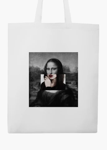 Еко сумка шоппер біла Ренесанс Мона Ліза "Джоконда» (Mona Lisa La Gioconda) (9227-1202-WT2) Еко сумка шоппер біла 41*35 см MobiPrint (219124379)