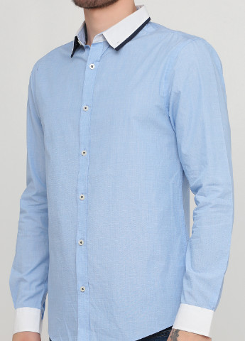 Голубой кэжуал рубашка однотонная New Look