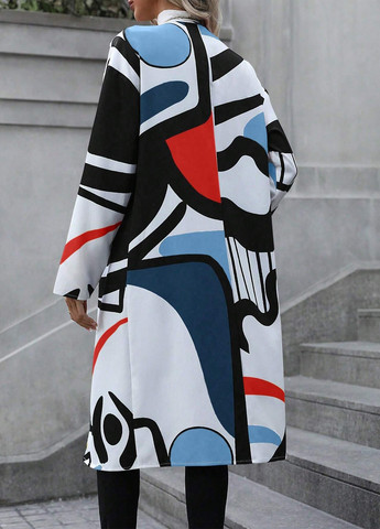 Комбинированное демисезонное Пальто SHEIN