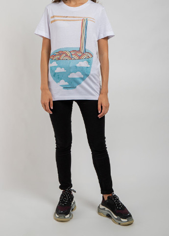 Біла футболка з принтом Ko Samui - (250382438)