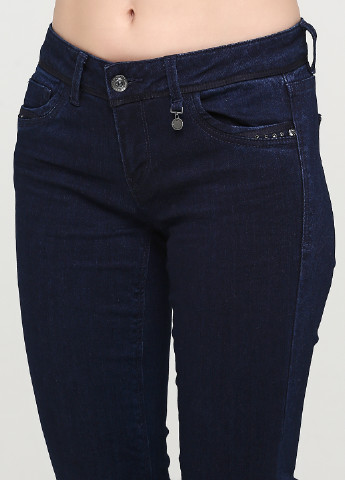 Темно-синие демисезонные скинни джинсы Only