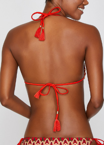 Купальный лиф KOTON бикини абстрактный красный пляжный полиэстер