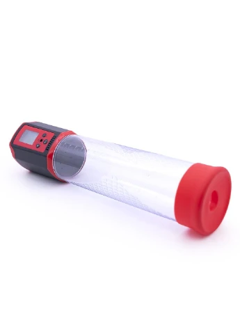 Автоматична вакуумна помпа Men Passion Pump Red, LED-табло, перезаряджувана, 8 режимів PowerUp (254785244)