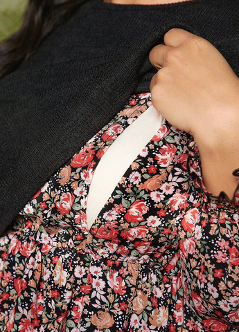 Комбінована кежуал сукня а-силует SHEIN з квітковим принтом