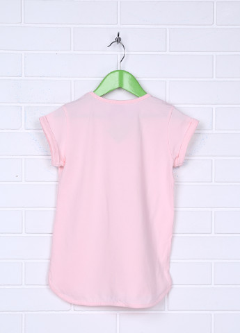 Розовая летняя футболка с коротким рукавом Breeze