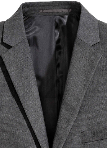 Піджак H&M з довгим рукавом однотонний темно-сірий кежуал