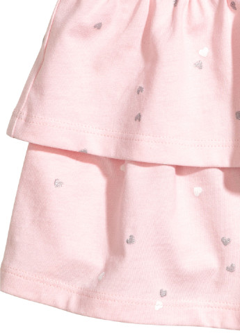 Светло-розовая кэжуал с рисунком юбка H&M макси
