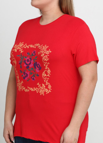 Красная летняя футболка Bir Kim