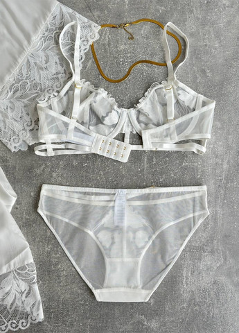Білий демісезонний комплект (бюстгальтер, трусики) NOVA VEGA