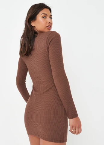 Коричнева кежуал сукня Missguided однотонна