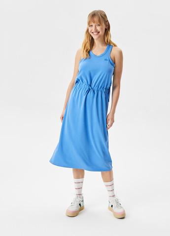 Синее кэжуал платье платье-майка Lacoste однотонное