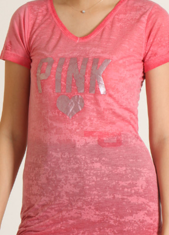 Розовая летняя футболка Pink