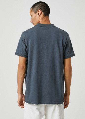 Темно-серая футболка-поло для мужчин KOTON однотонная