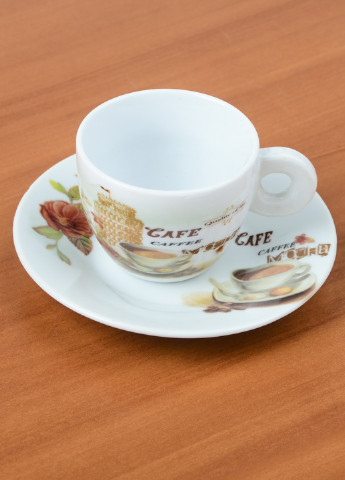 Чашка с блюдцем (6 шт.), 90 мл Lora (105002402)