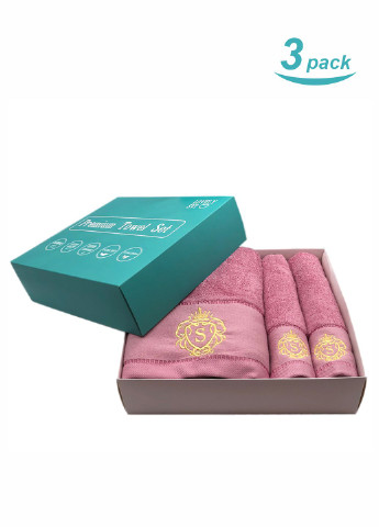 Lovely Svi набор полотенец hotel & spa - комплект банных полотенец : 1 шт-70 на 140 см, 2 шт-34 на 72 см розовый однотонный розовый производство - Китай