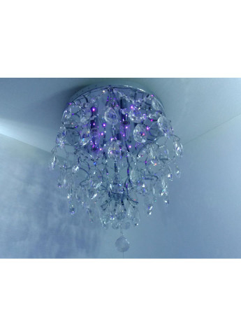 Люстра стельова кришталева з пультом 90030/6 Хром 46х45х45 см. Sunnysky (253627466)