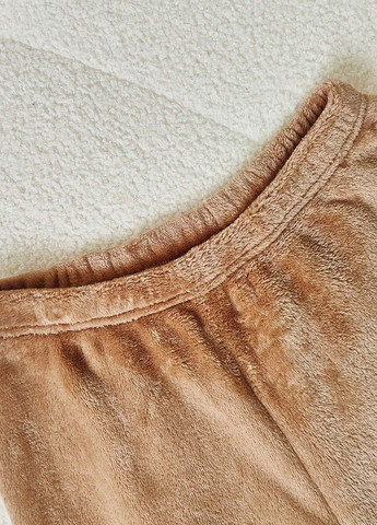 Коричневая зимняя пижама (свитшот, брюки) SHEIN