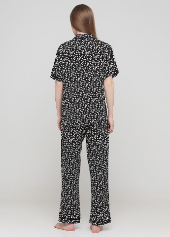 Черная всесезон пижама (рубашка, брюки) рубашка + брюки Mon Monde
