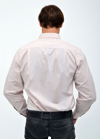 Молочная кэжуал рубашка однотонная Ager