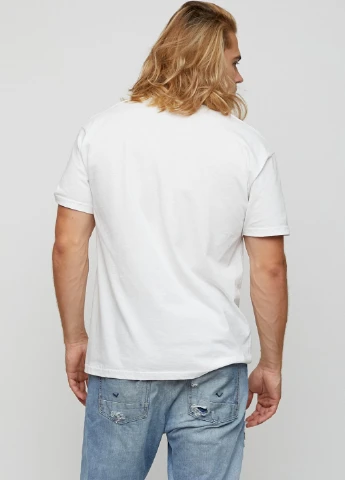 Біла футболка чоловіча basic /air print/ YAPPI