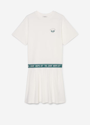 Белое спортивное, кэжуал платье платье-футболка Marc O'Polo с логотипом