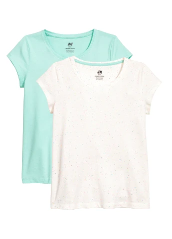 Комбинированная летняя футболка H&M