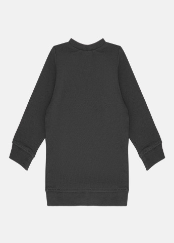 H&M свитшот однотонный темно-серый кэжуал хлопок
